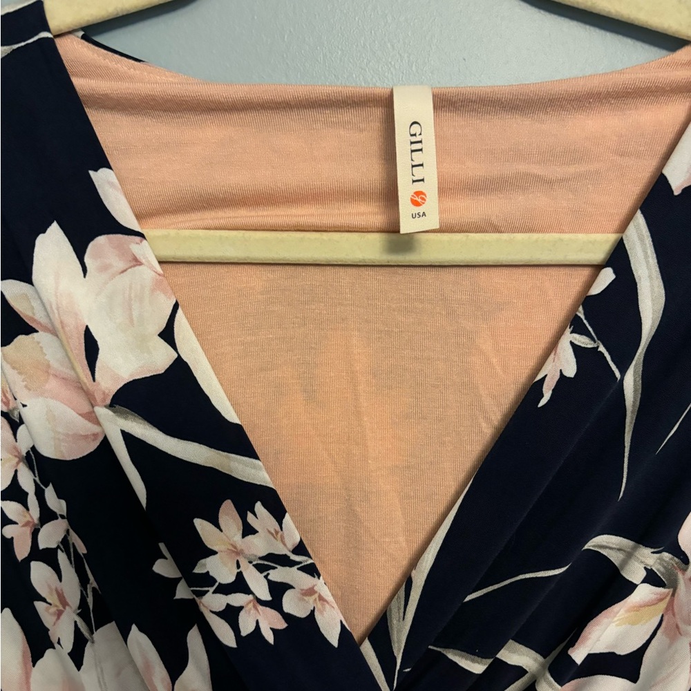 Navy & pink floral dress bought from ModCloth - Picture 4 of 5